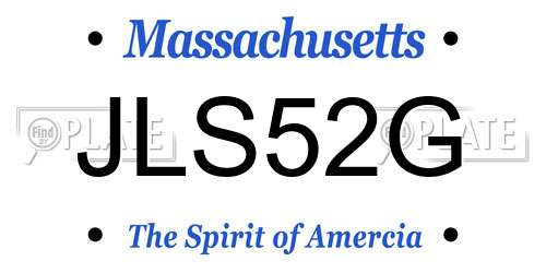 JLS52G Massachusetts License Plate