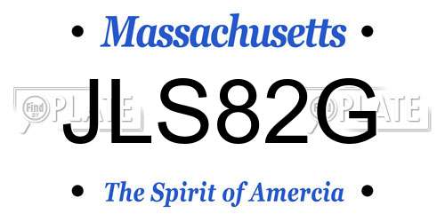 JLS82G Massachusetts License Plate