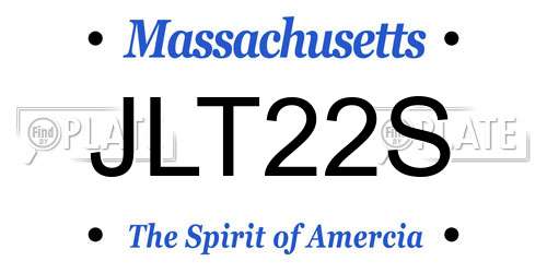 JLT22S Massachusetts License Plate