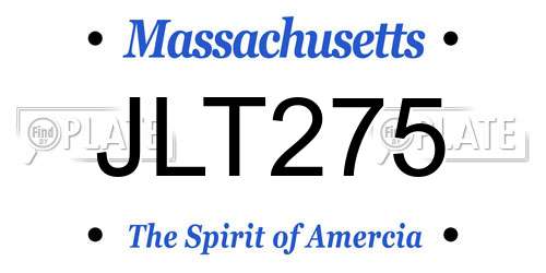 JLT275 Massachusetts License Plate
