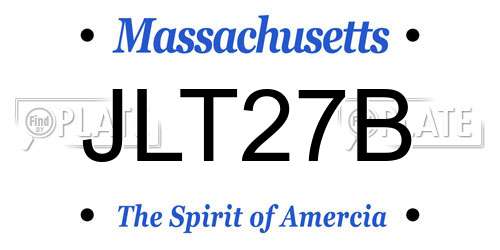JLT27B Massachusetts License Plate