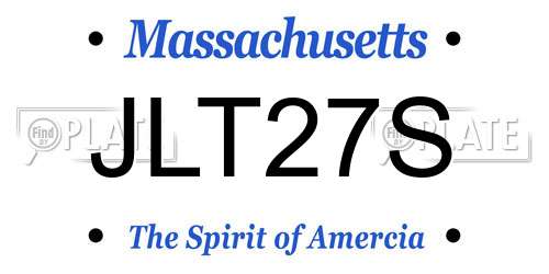 JLT27S Massachusetts License Plate