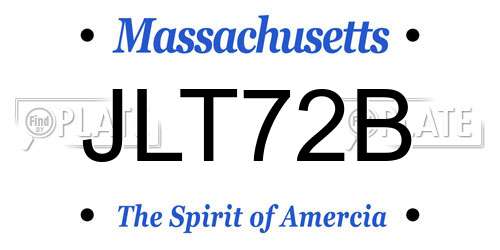 JLT72B Massachusetts License Plate