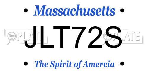 JLT72S Massachusetts License Plate