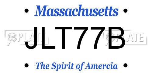 JLT77B Massachusetts License Plate