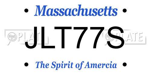 JLT77S Massachusetts License Plate