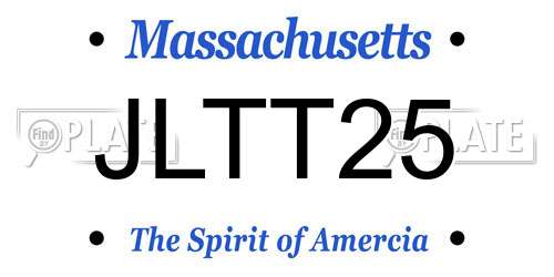 JLTT25 Massachusetts License Plate