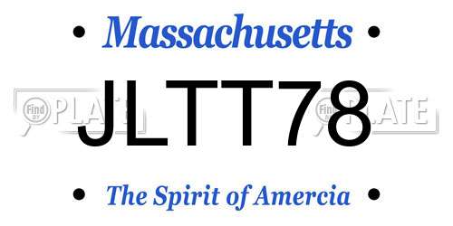JLTT78 Massachusetts License Plate