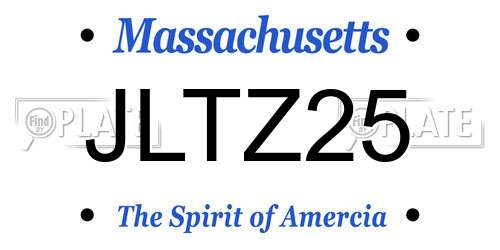 JLTZ25 Massachusetts License Plate