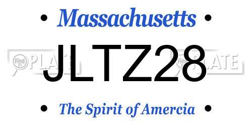 JLTZ28 Massachusetts License Plate
