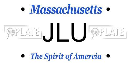 JLU Massachusetts License Plate