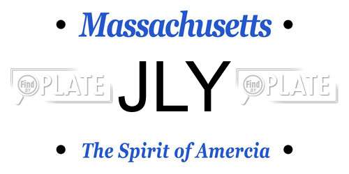 JLY Massachusetts License Plate