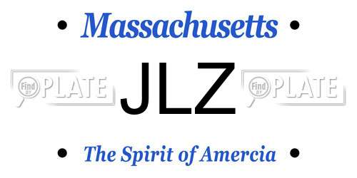 JLZ Massachusetts License Plate