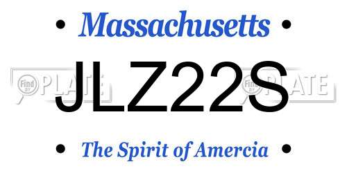 JLZ22S Massachusetts License Plate