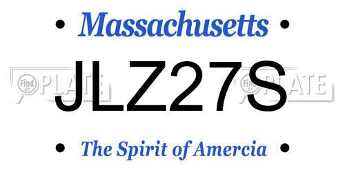 JLZ27S Massachusetts License Plate