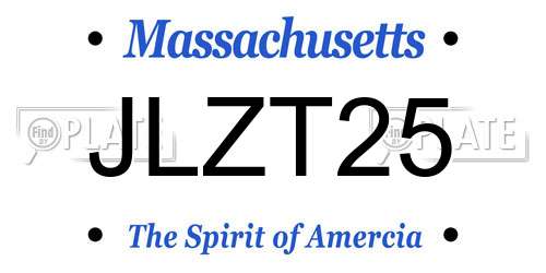 JLZT25 Massachusetts License Plate