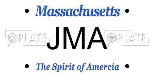 JMA Massachusetts License Plate