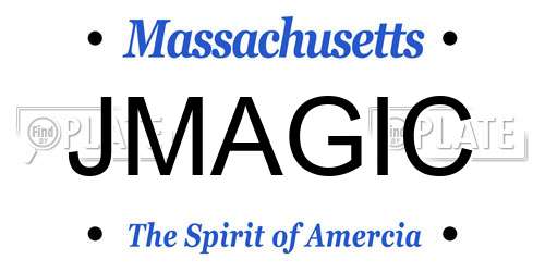 JMAGIC Massachusetts License Plate