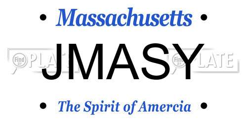 JMASY Massachusetts License Plate