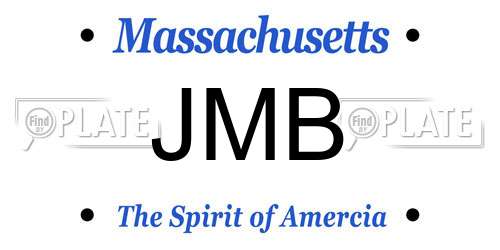 JMB Massachusetts License Plate