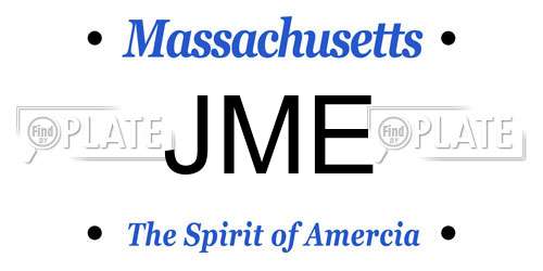 JME Massachusetts License Plate