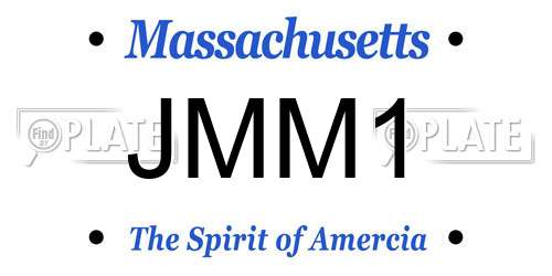JMM1 Massachusetts License Plate