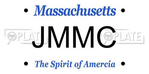 JMMC Massachusetts License Plate
