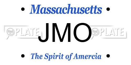 JMO Massachusetts License Plate