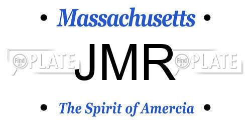 JMR Massachusetts License Plate