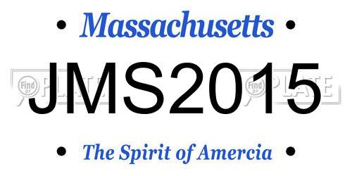 JMS2015 Massachusetts License Plate
