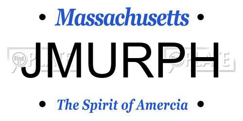 JMURPH Massachusetts License Plate