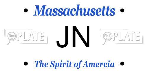 JN Massachusetts License Plate