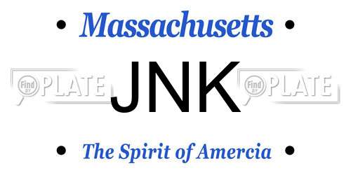 JNK Massachusetts License Plate