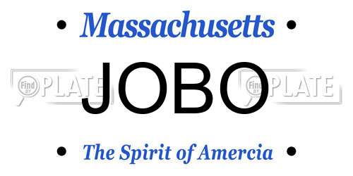 JOBO Massachusetts License Plate