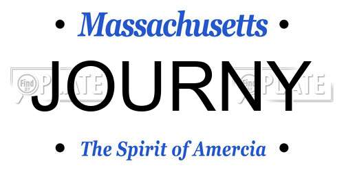 JOURNY Massachusetts License Plate