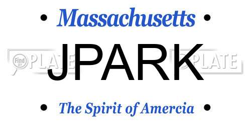 JPARK Massachusetts License Plate