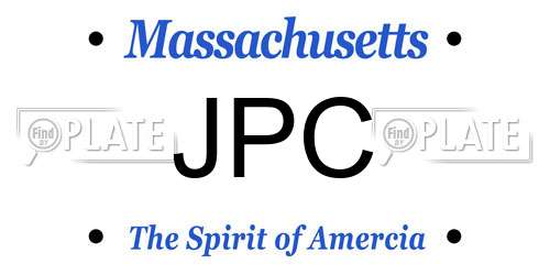 JPC Massachusetts License Plate