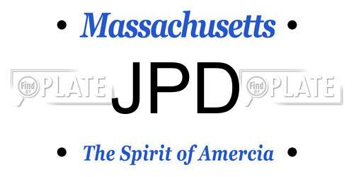 JPD Massachusetts License Plate