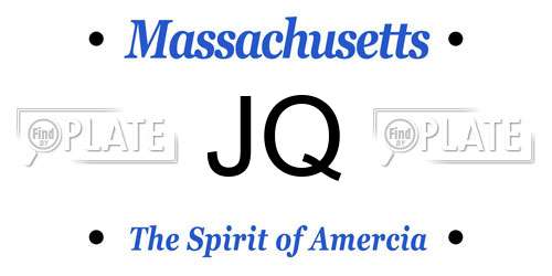 JQ Massachusetts License Plate