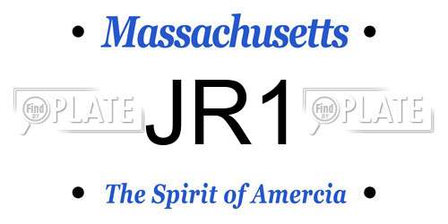 JR1 Massachusetts License Plate