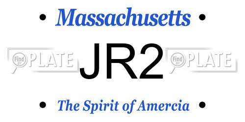 JR2 Massachusetts License Plate