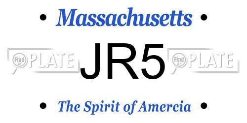 JR5 Massachusetts License Plate