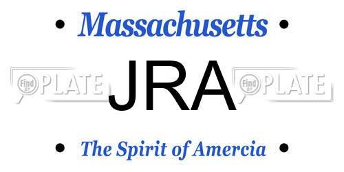 JRA Massachusetts License Plate