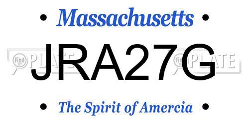 JRA27G Massachusetts License Plate