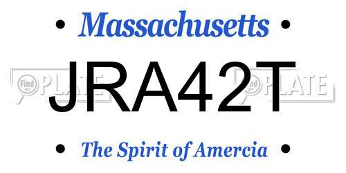 JRA42T Massachusetts License Plate