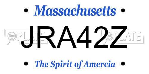 JRA42Z Massachusetts License Plate