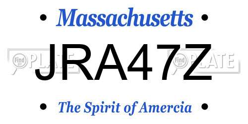 JRA47Z Massachusetts License Plate