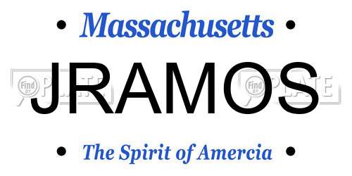 JRAMOS Massachusetts License Plate