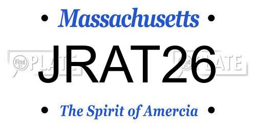 JRAT26 Massachusetts License Plate