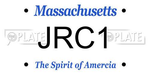 JRC1 Massachusetts License Plate